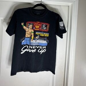 WWE Authentic 20 Years John Cena Youth Black Large T-Shirt